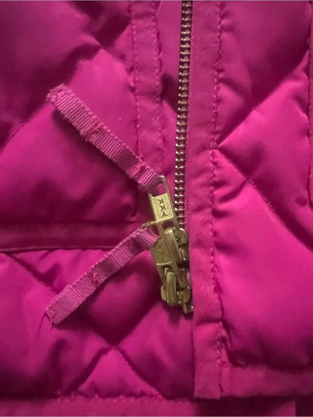 J. Crew Girls' Quilted Hot Pink Puffer Vest